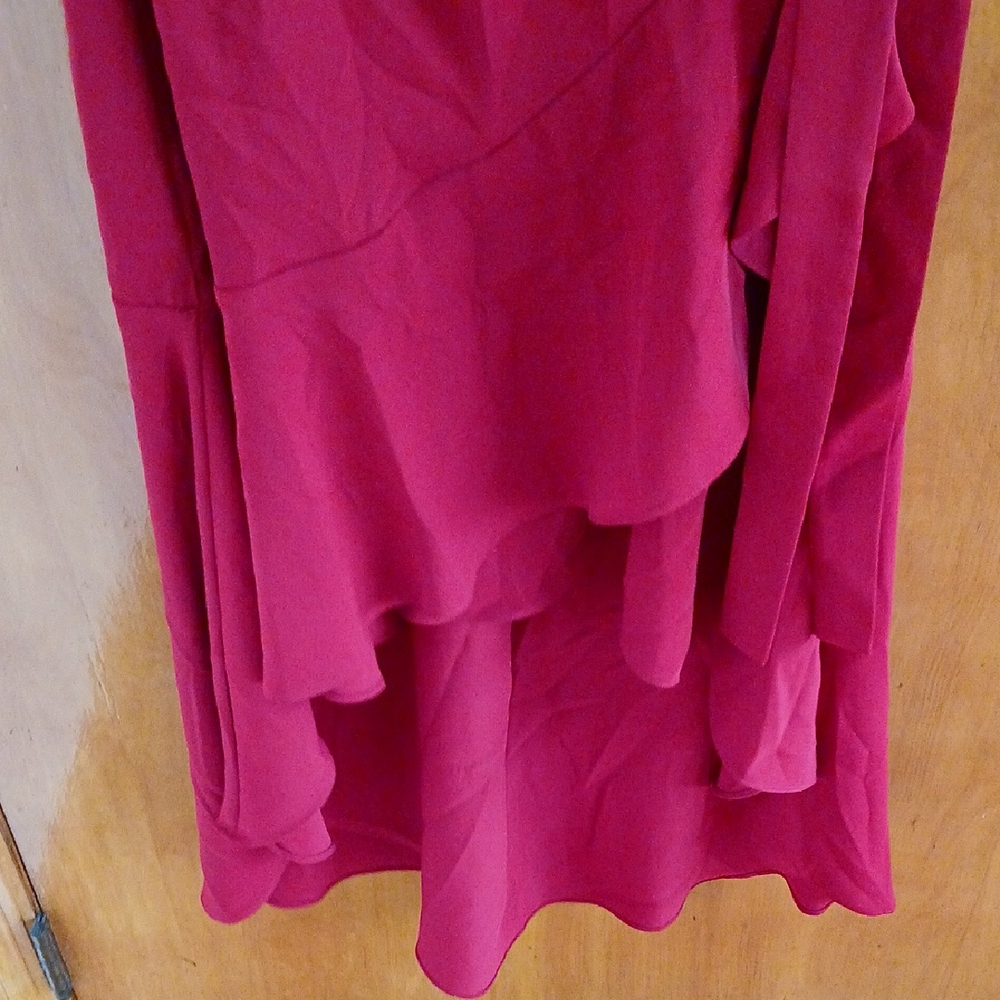 Laundry By Shelli Segal Red Asymmetrical High-Low Sundress 12 NWT - Picture 3 of 6